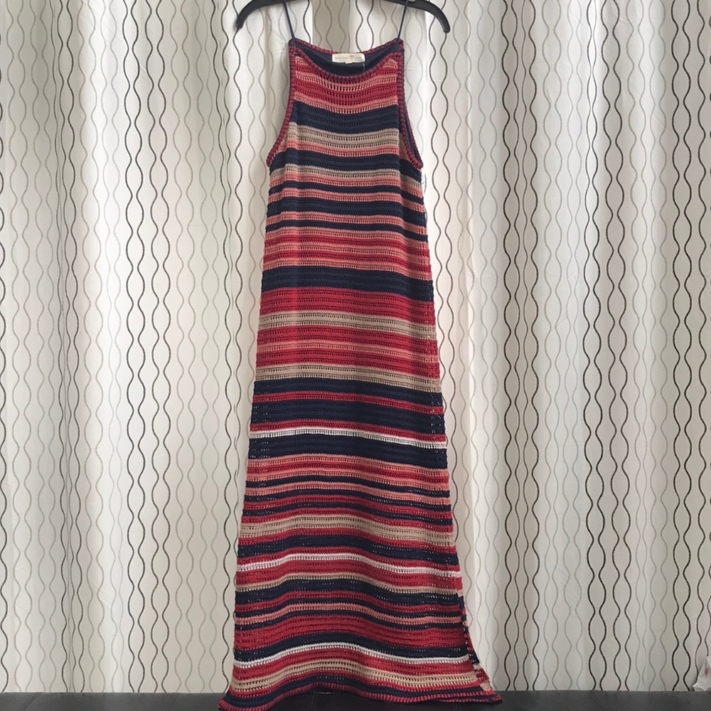 Penelope Rose Knit striped Maxi Dress XL